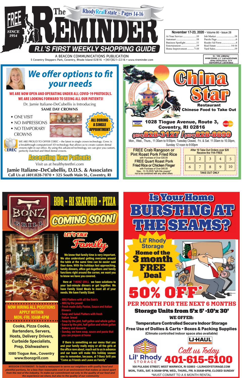 The Reminder November 17 23 2020 By Beacon Communications Issuu