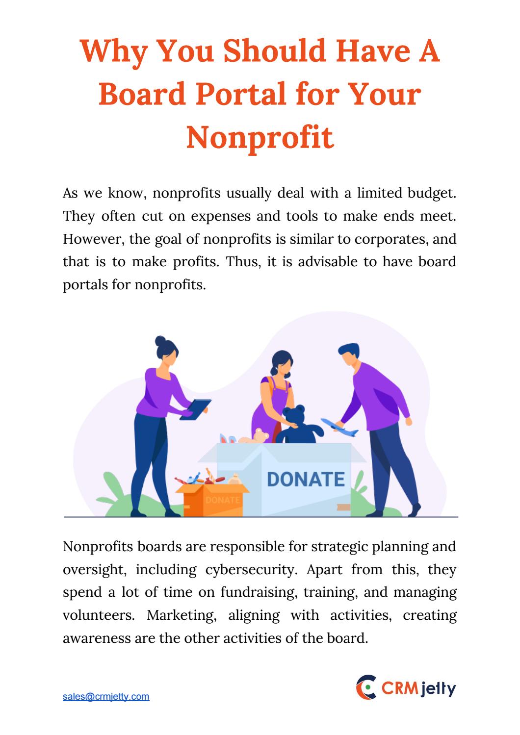 Why You Should Have A Board Portal for Your Nonprofit by CRMJetty Issuu