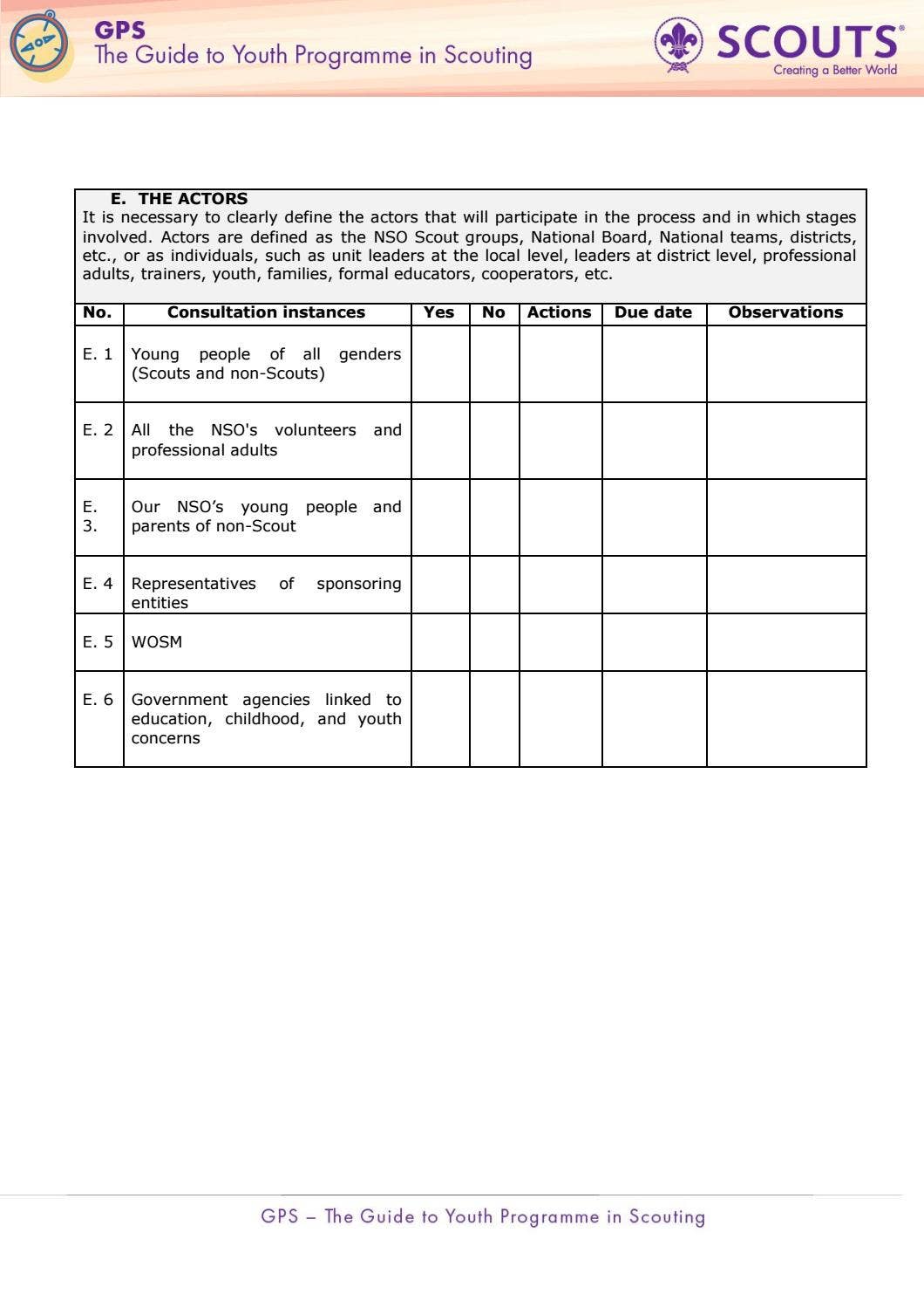 Scouting Programme Sample GPS - The Guide to Youth Programme in Scouting by World Organization of ...