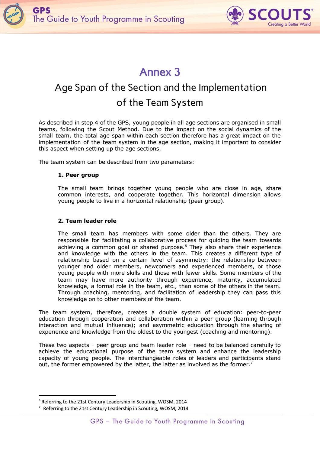 Scouting Programme Sample GPS - The Guide to Youth Programme in Scouting by World Organization of ...