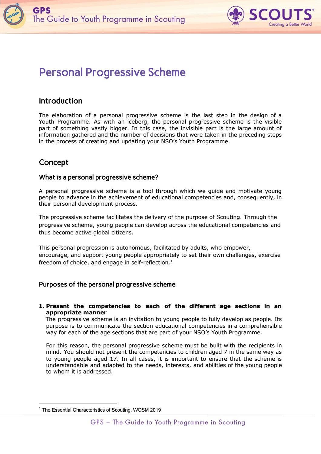 Scouting Programme Sample GPS - The Guide to Youth Programme in Scouting by World Organization of ...