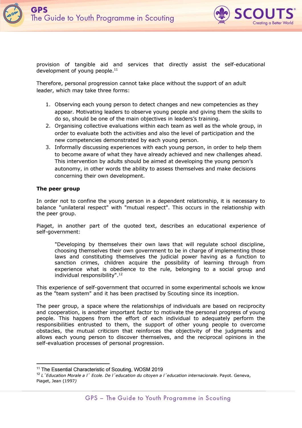 Scouting Programme Sample GPS - The Guide to Youth Programme in Scouting by World Organization of ...