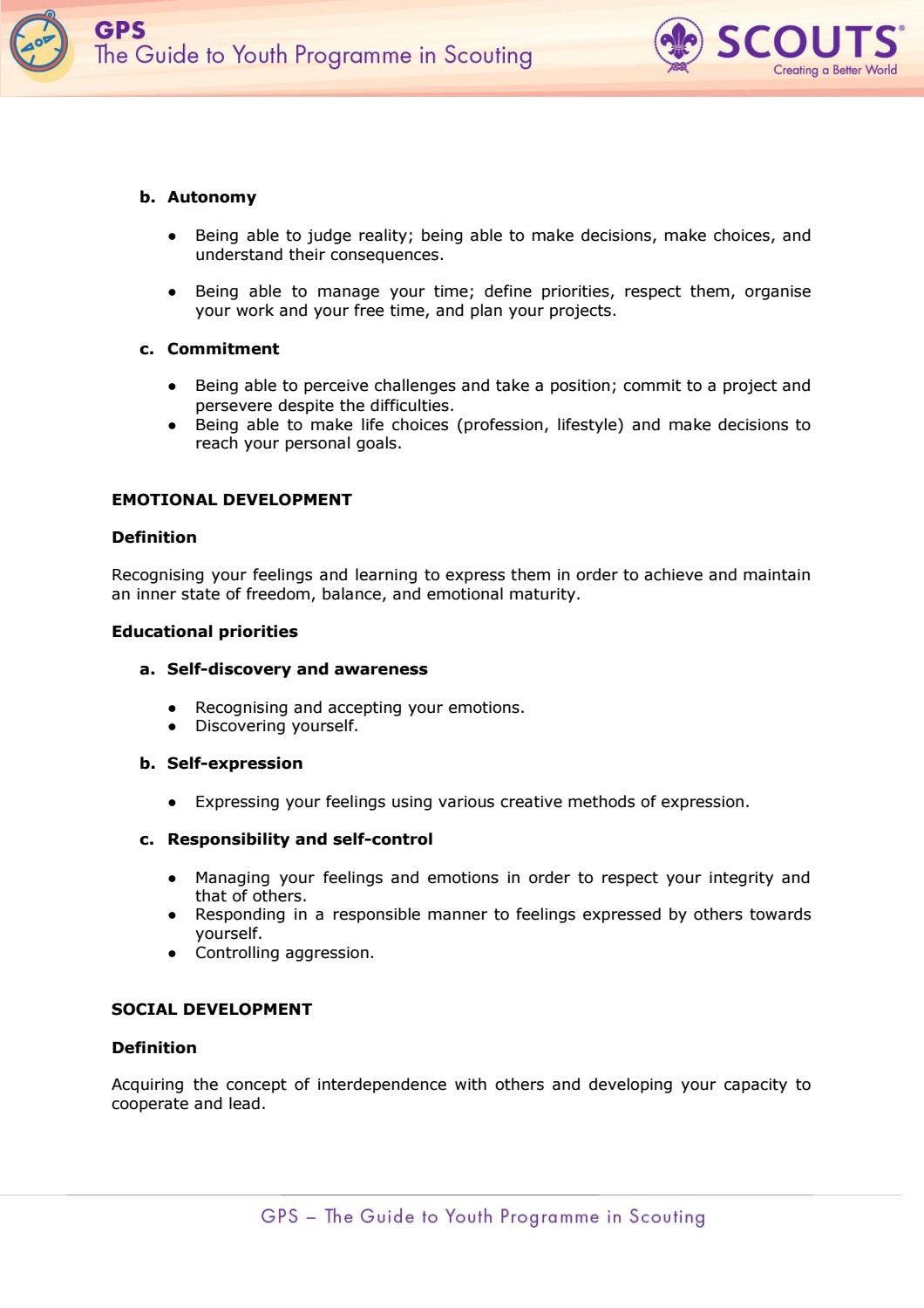 Scouting Programme Sample GPS - The Guide to Youth Programme in Scouting by World Organization of ...