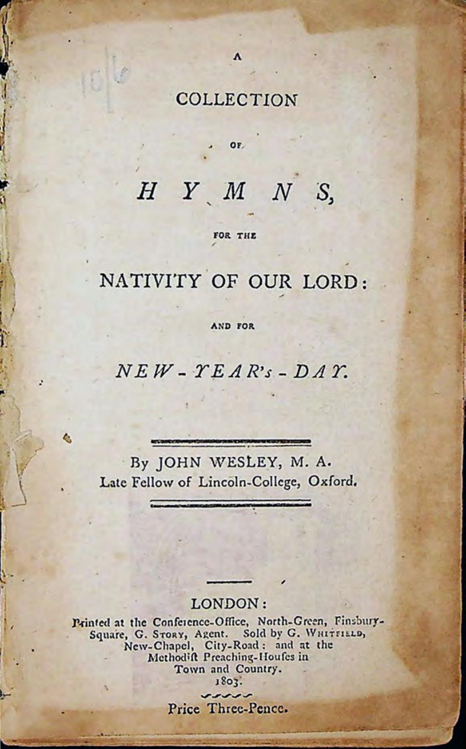 A Collection of Hymns for the Nativity of our Lord and for New Year's