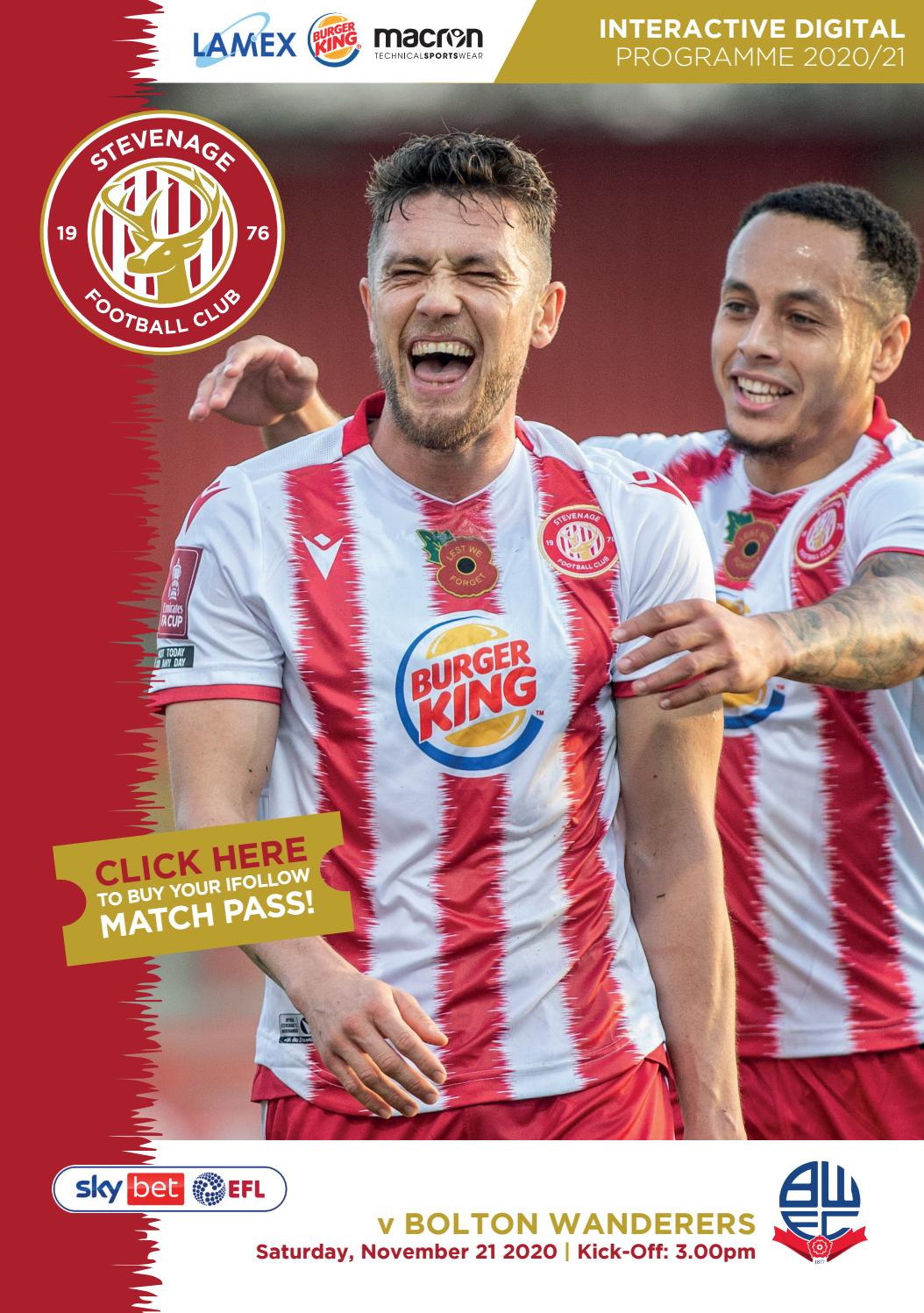 Stevenage Fc V Bolton Wanderers By Hashtag Digital Media Issuu