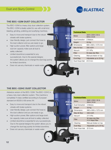 Traxx Dust and Slurry Control - 家具目录 Section 第 12 页