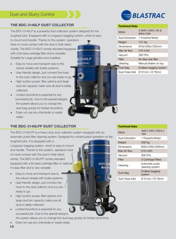 Traxx Dust and Slurry Control - 家具目录 Section 第 14 页