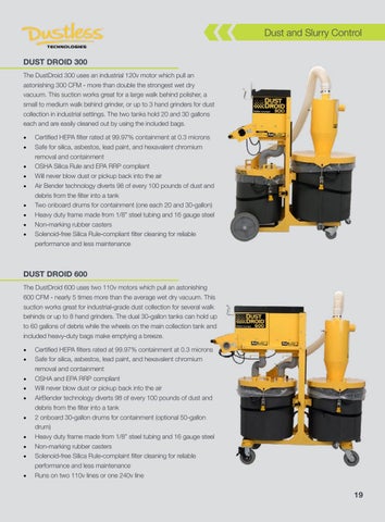 Traxx Dust and Slurry Control - 家具目录 Section 第 19 页