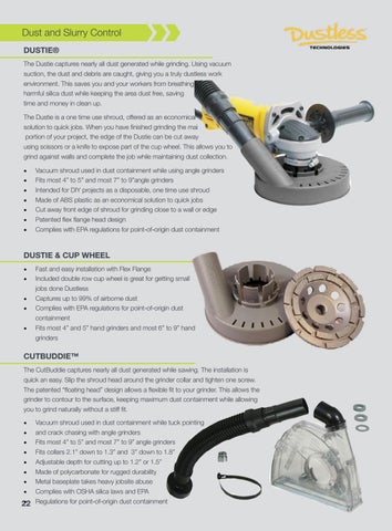 Traxx Dust and Slurry Control - 家具目录 Section 第 22 页