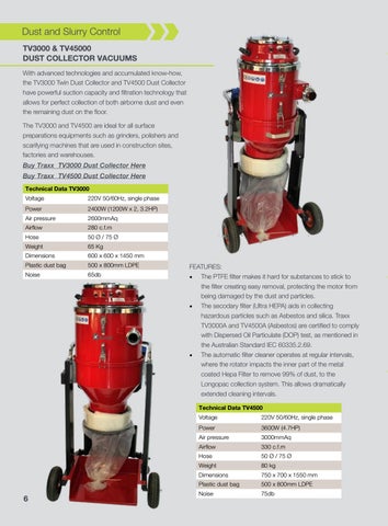 Traxx Dust and Slurry Control - 家具目录 Section 第 6 页