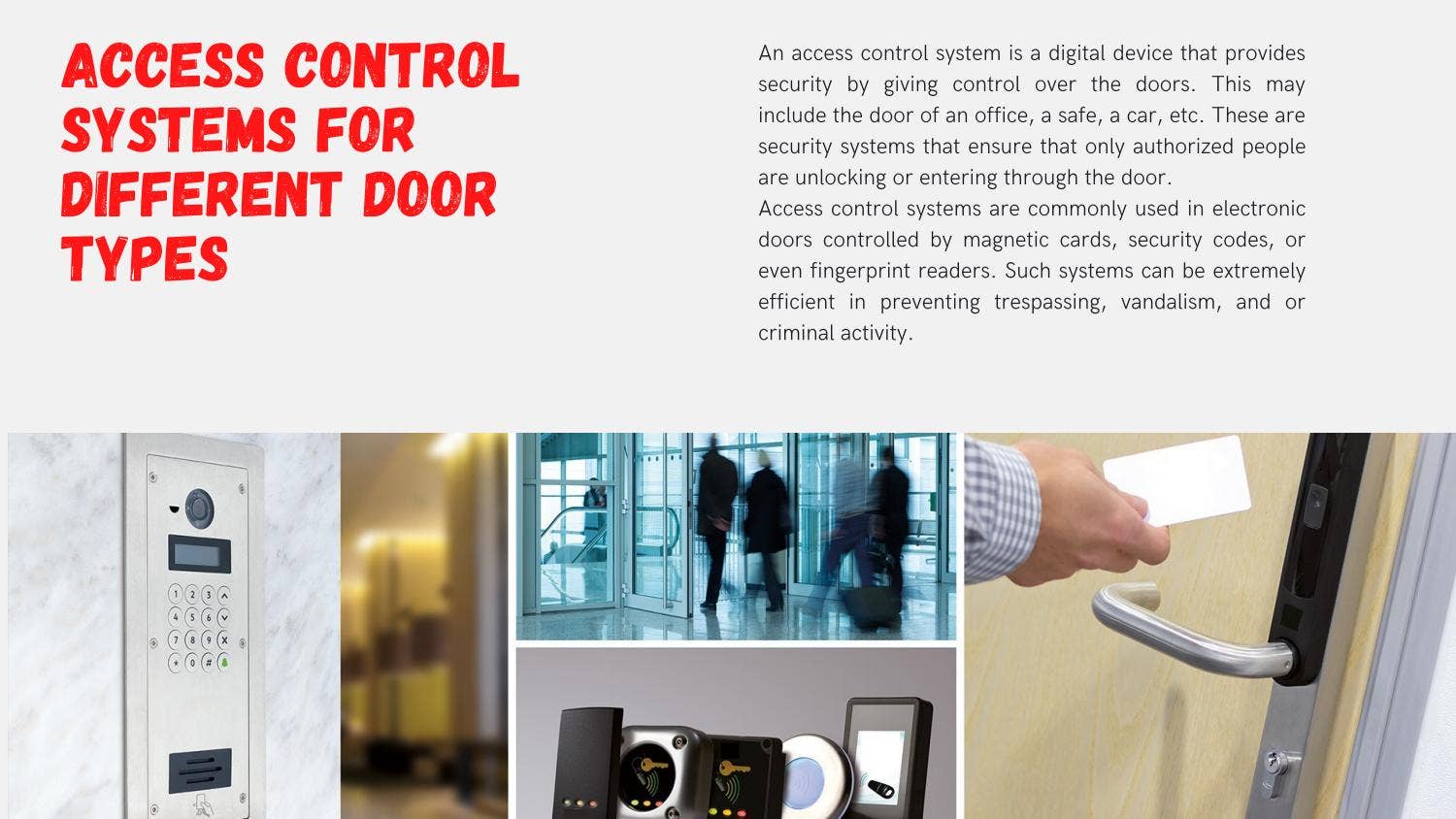Access Control Systems for Different Door Types by c2marketing - Issuu