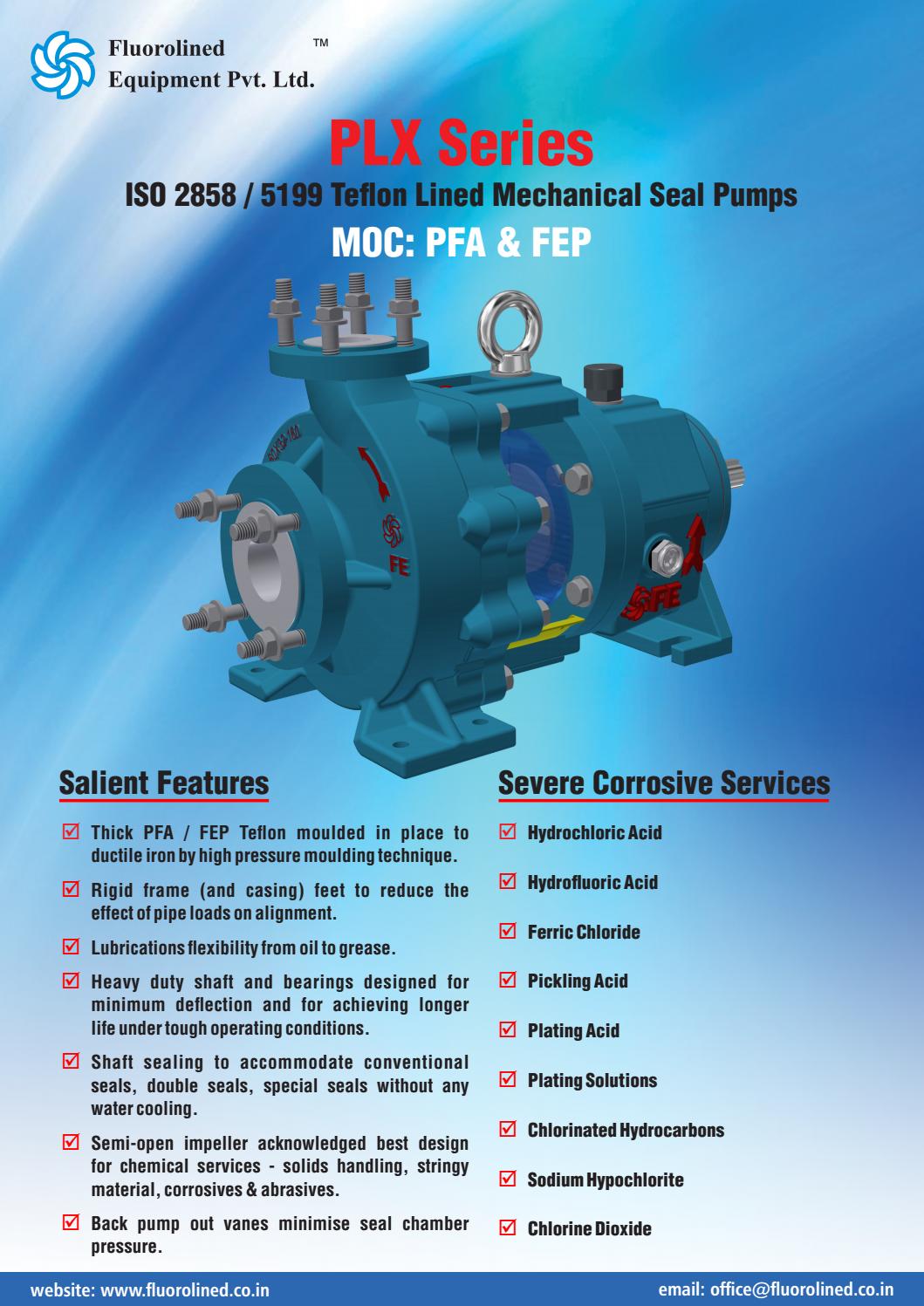 Centrifugal Pump Chemical and Industrial Pumps Manufacturer by Mihir