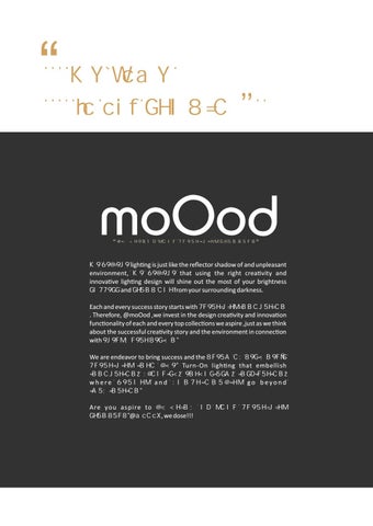 moOod Lighting 灯饰目录 · moOod- 灯饰 Design Proposal-D&K 家居 工程 第 4 页