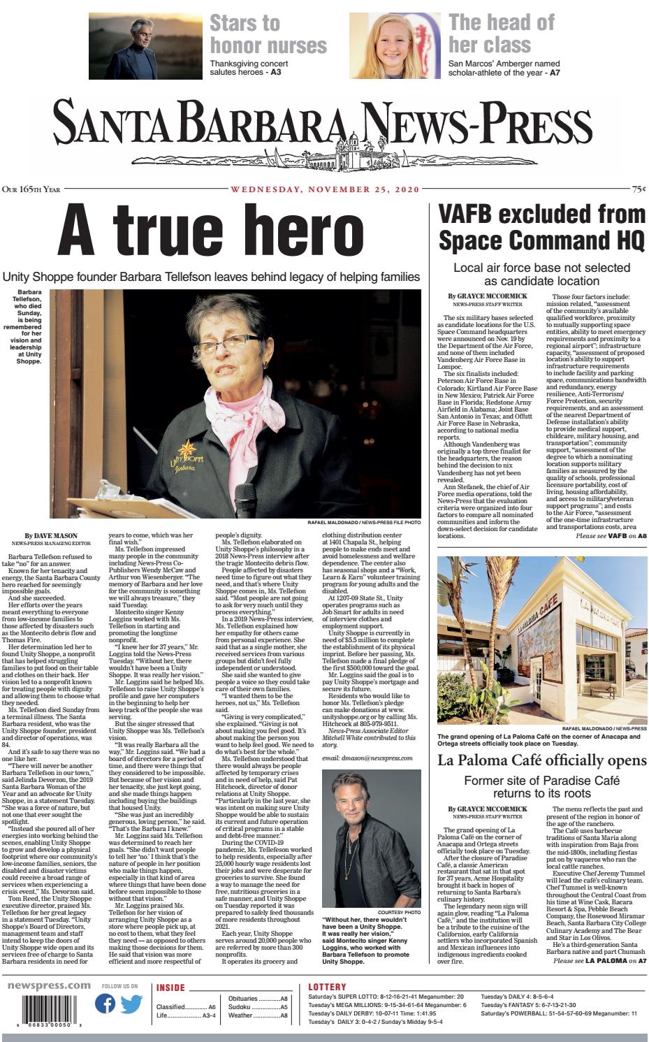 Santa Barbara News-Press: November 25, 2020 by Santa Barbara News-Press -  Issuu