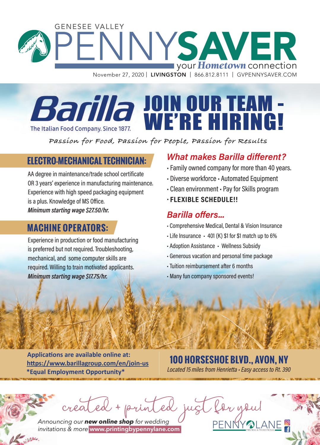 Livingston Edition Genesee Valley Penny Saver 11272020 by Featured