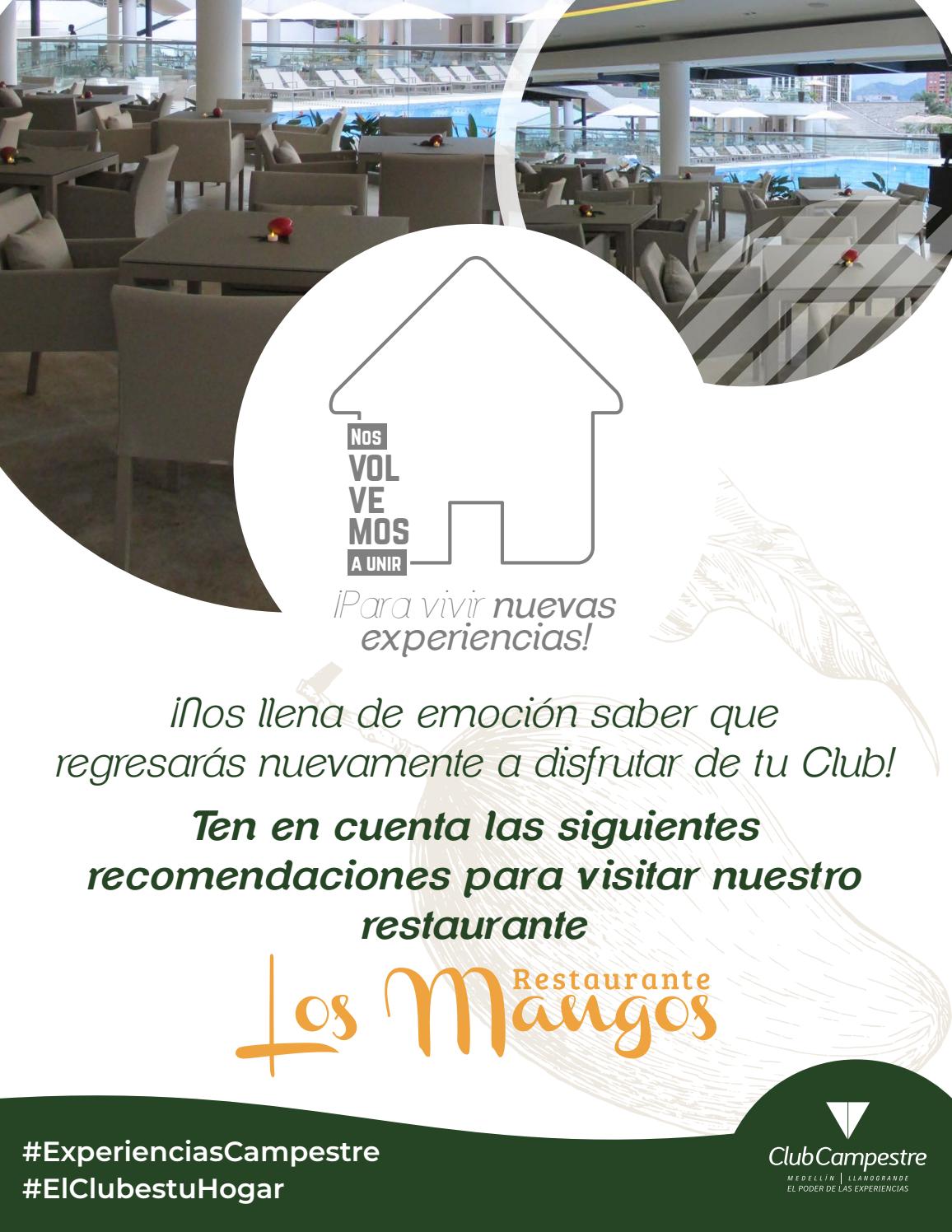 Protocolo reapertura Los Mangos by Club Campestre Medellín Llanogrande