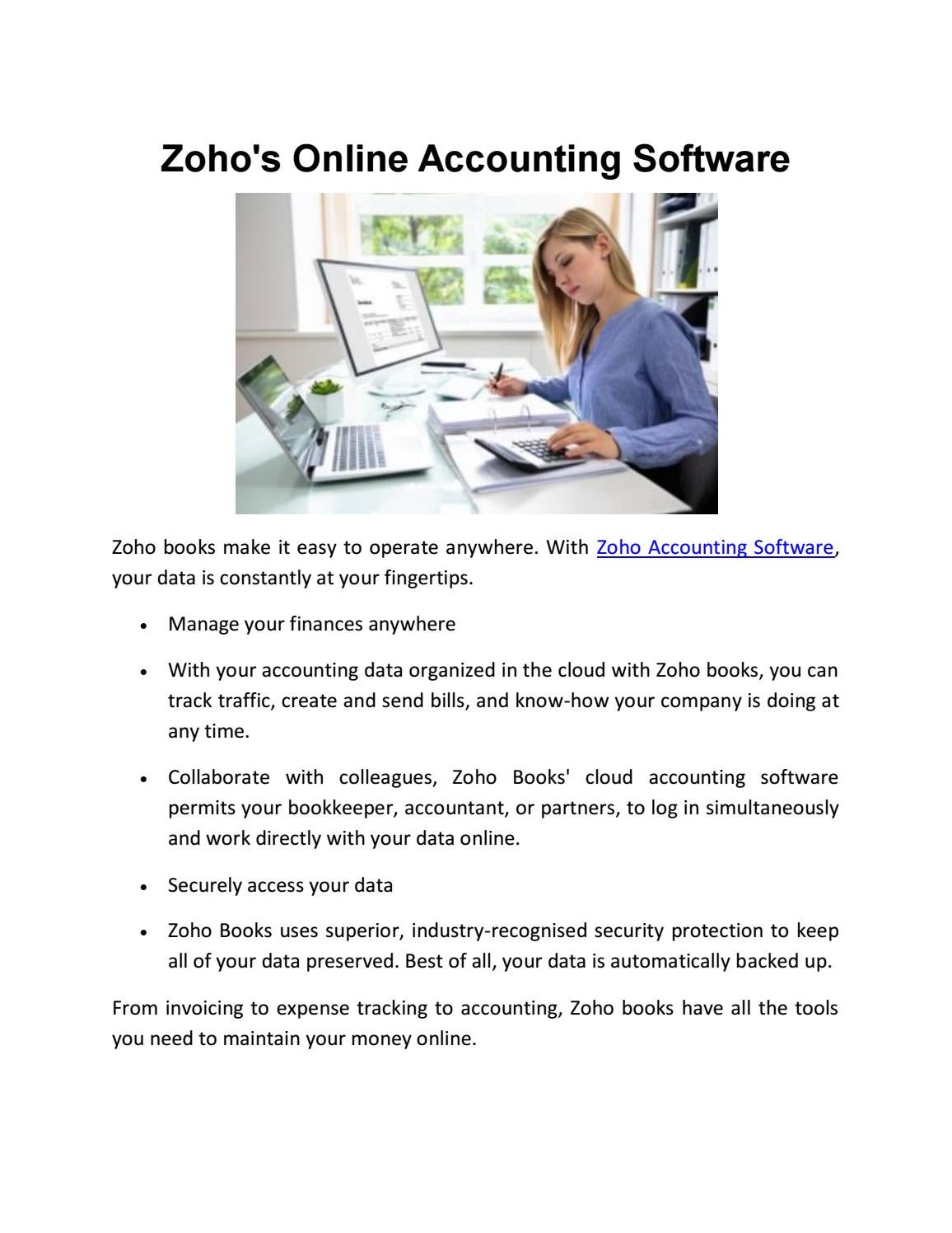 Zoho's Online Accounting Software by India Database Company Issuu