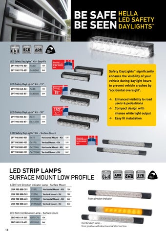 HELLA LED 灯饰 for 商用 Vehicles 手册 第 10 页