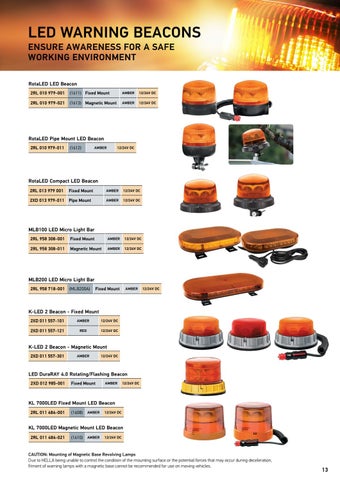 HELLA LED 灯饰 for 商用 Vehicles 手册 第 13 页