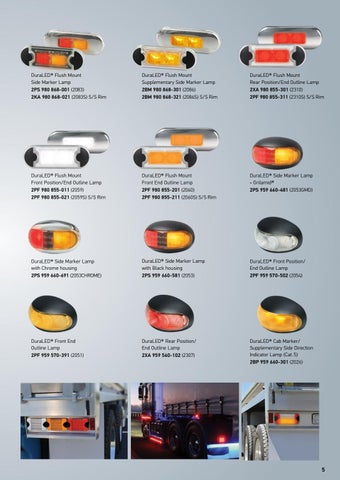 HELLA LED 灯饰 for 商用 Vehicles 手册 第 5 页