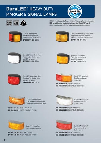 HELLA LED 灯饰 for 商用 Vehicles 手册 第 6 页