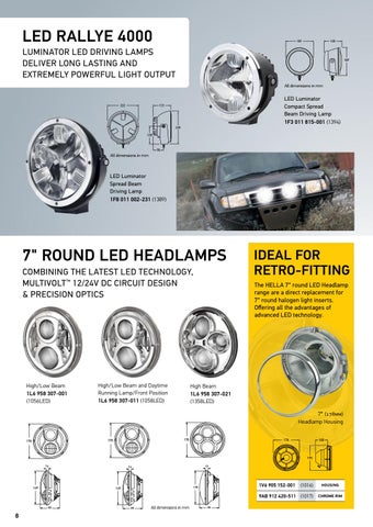 HELLA LED 灯饰 for 商用 Vehicles 手册 第 8 页