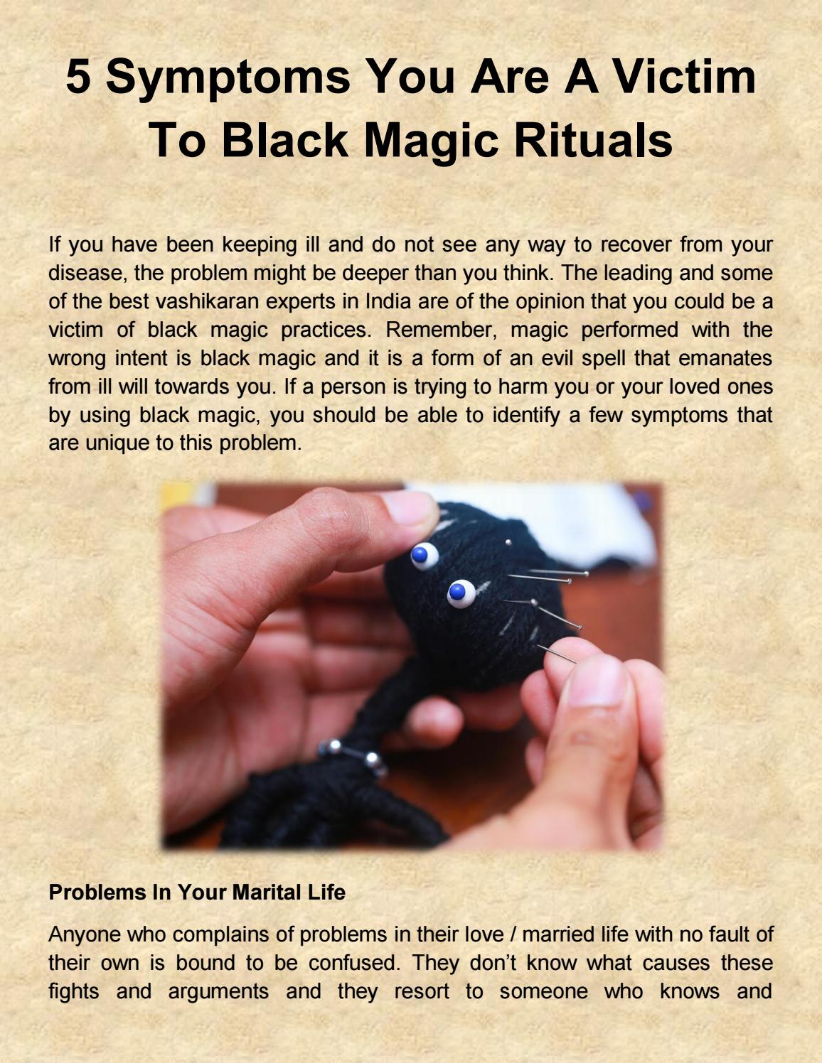 5 Symptoms You Are A Victim To Black Magic Rituals by Free Love Problem ...