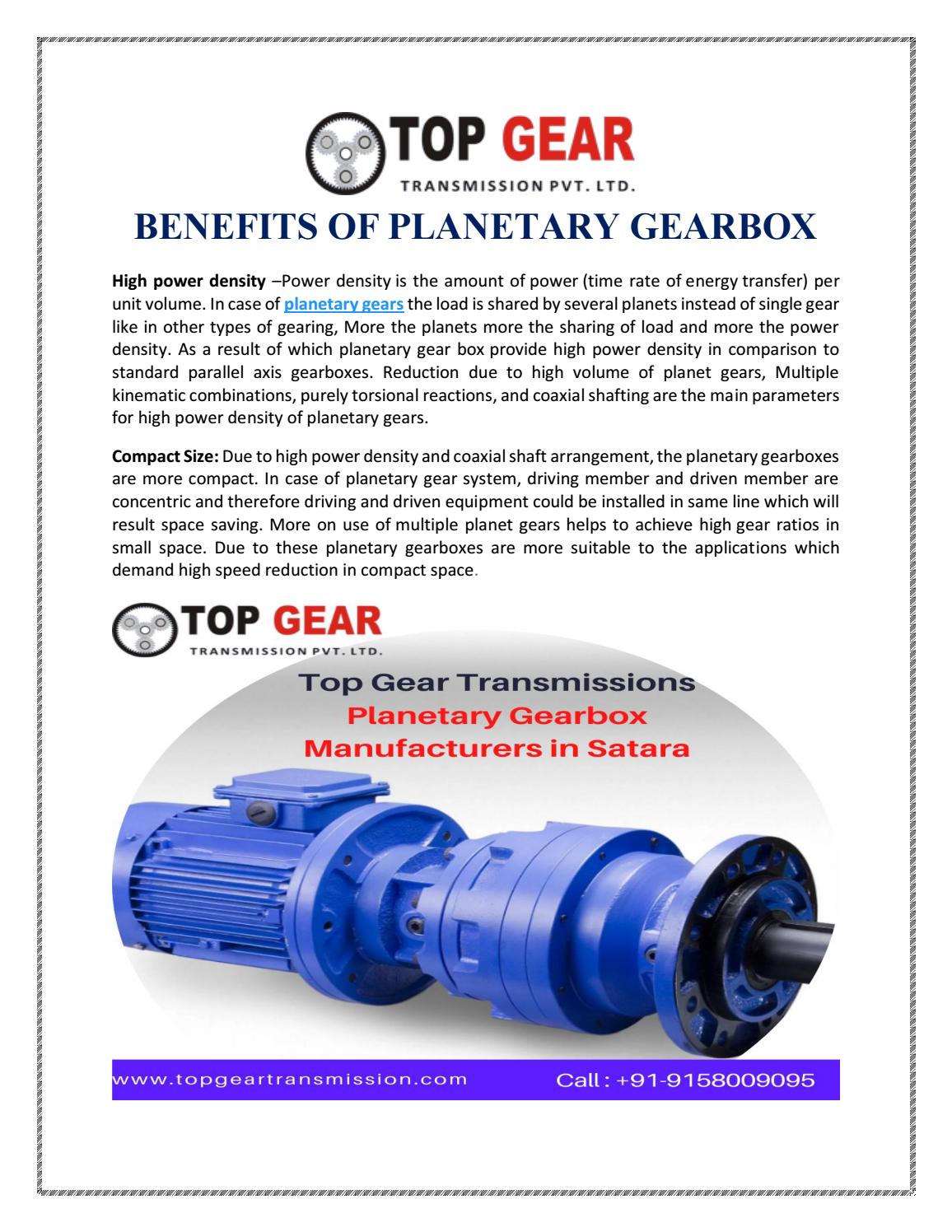 BENEFITS OF GEARBOX by topgeartransmission Issuu