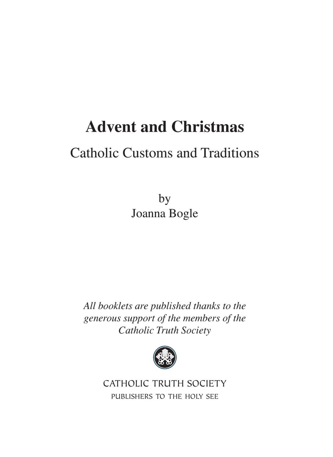 Advent & Christmas Catholic cutoms & traditions by Catholic Truth