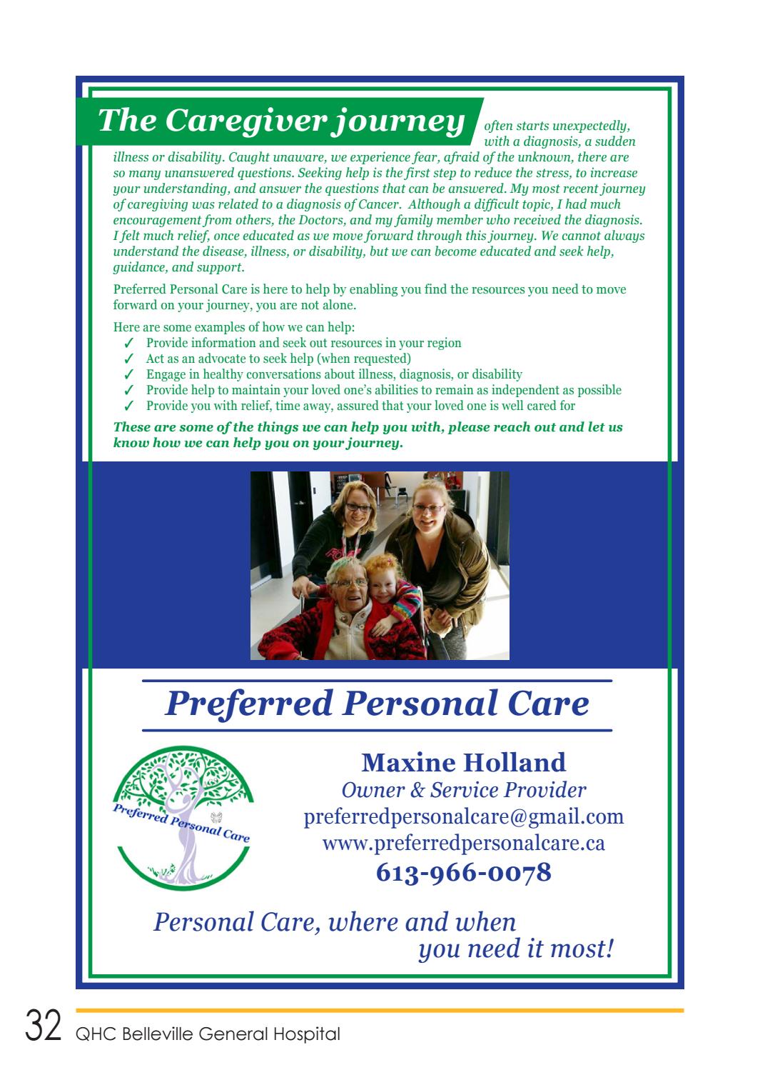 Quinte Health Care Belleville General Patient Services Directory By