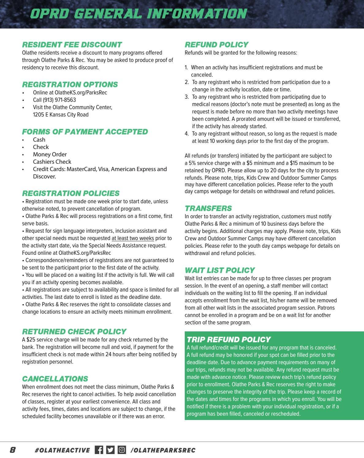 Olathe Parks & Rec Winter Spring 202021 Activity Guide by Olathe Parks
