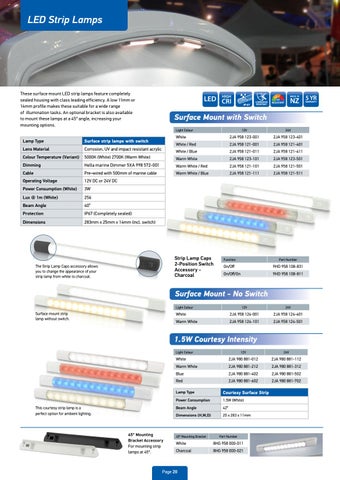 Hella marine 新品 and Overview New Zealand 灯饰手册 2020-21 第 20 页