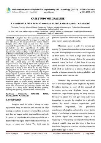 Irjet Case Study On Dragline By Irjet Journal Issuu Irjet Case Study On Dragline By Irjet Journal Issuu