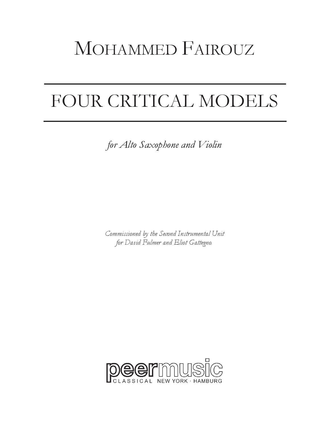 Fairouz Four Critical Models Sample Pages By Peermusic Classical Issuu