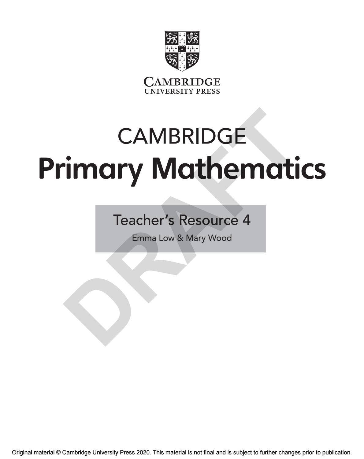 Primary Mathematics Teacher’s Resource 4 Sample by Cambridge ...