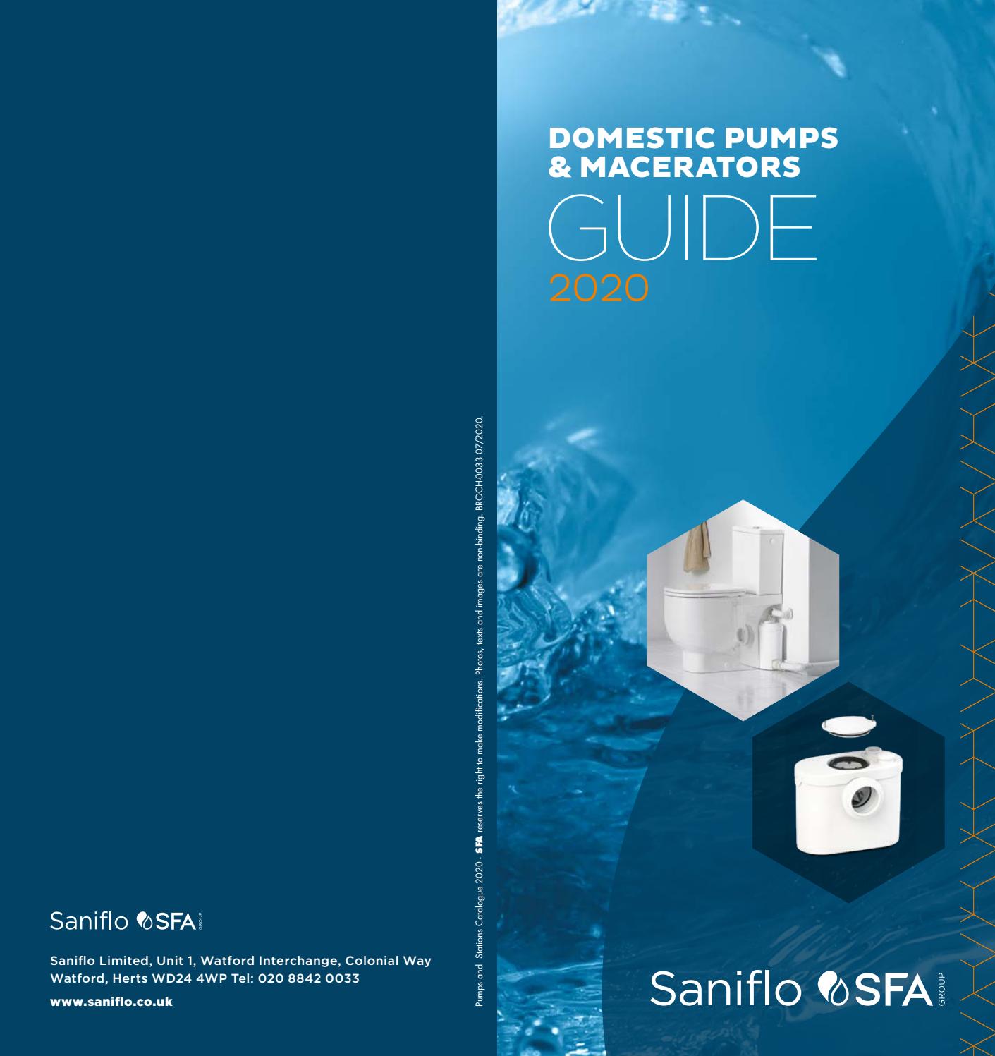 Saniflo Pumps & Macerators Guide 2020 by Ideal Bathrooms Issuu