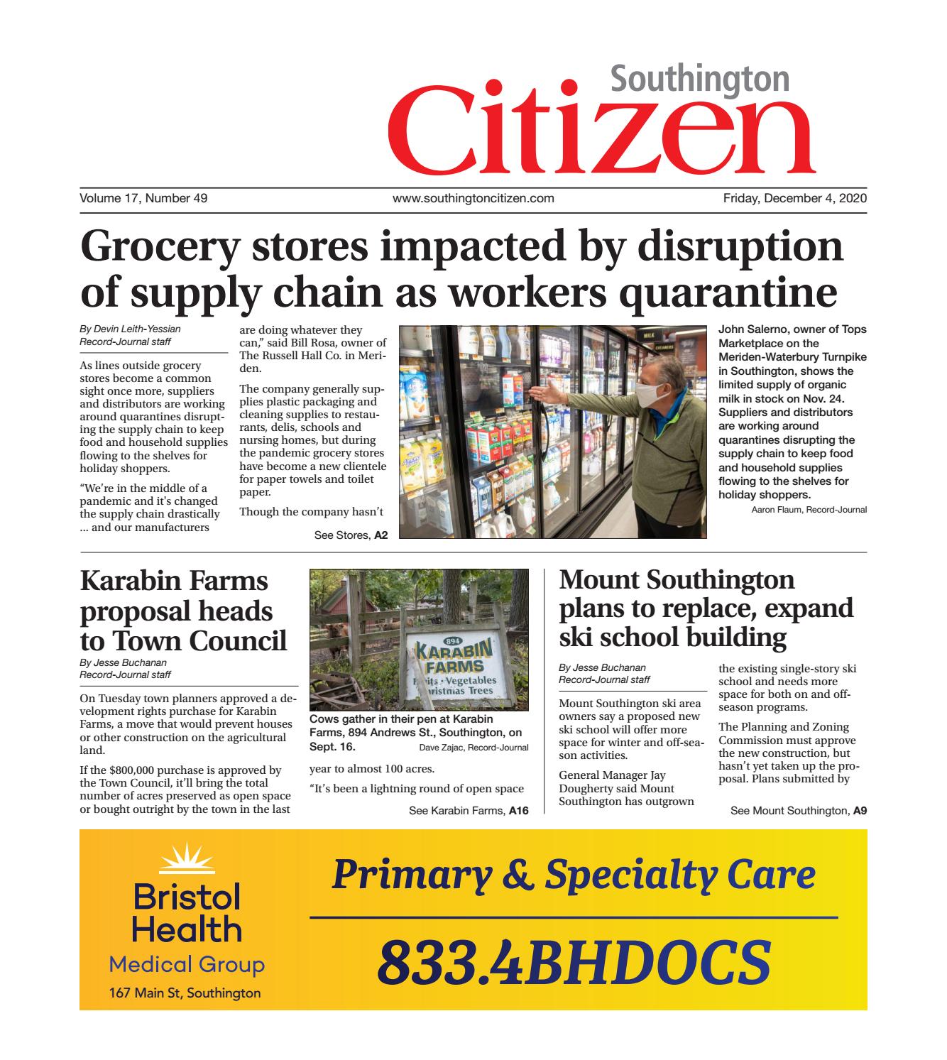 The Southington Citizen Dec 4 2020 By Record Journal Issuu