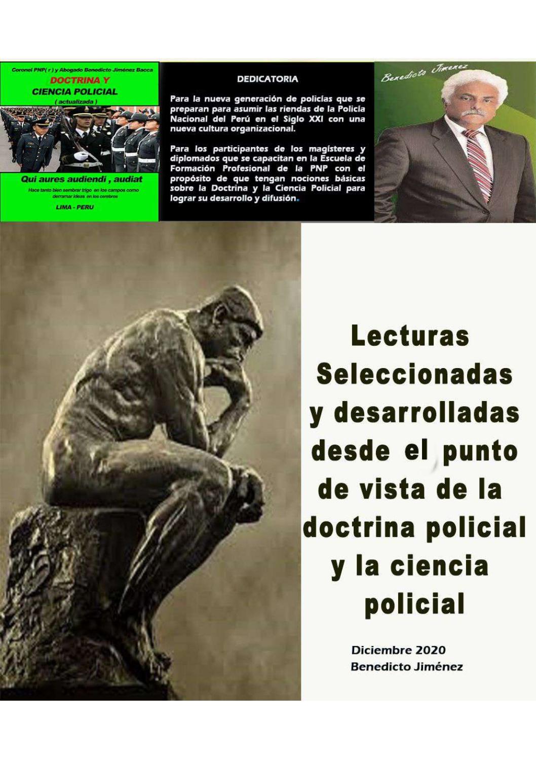 LECTURAS SELECCIONADAS DE DOCTRINA POLICIAL By Benedicto Jim nez 1509
