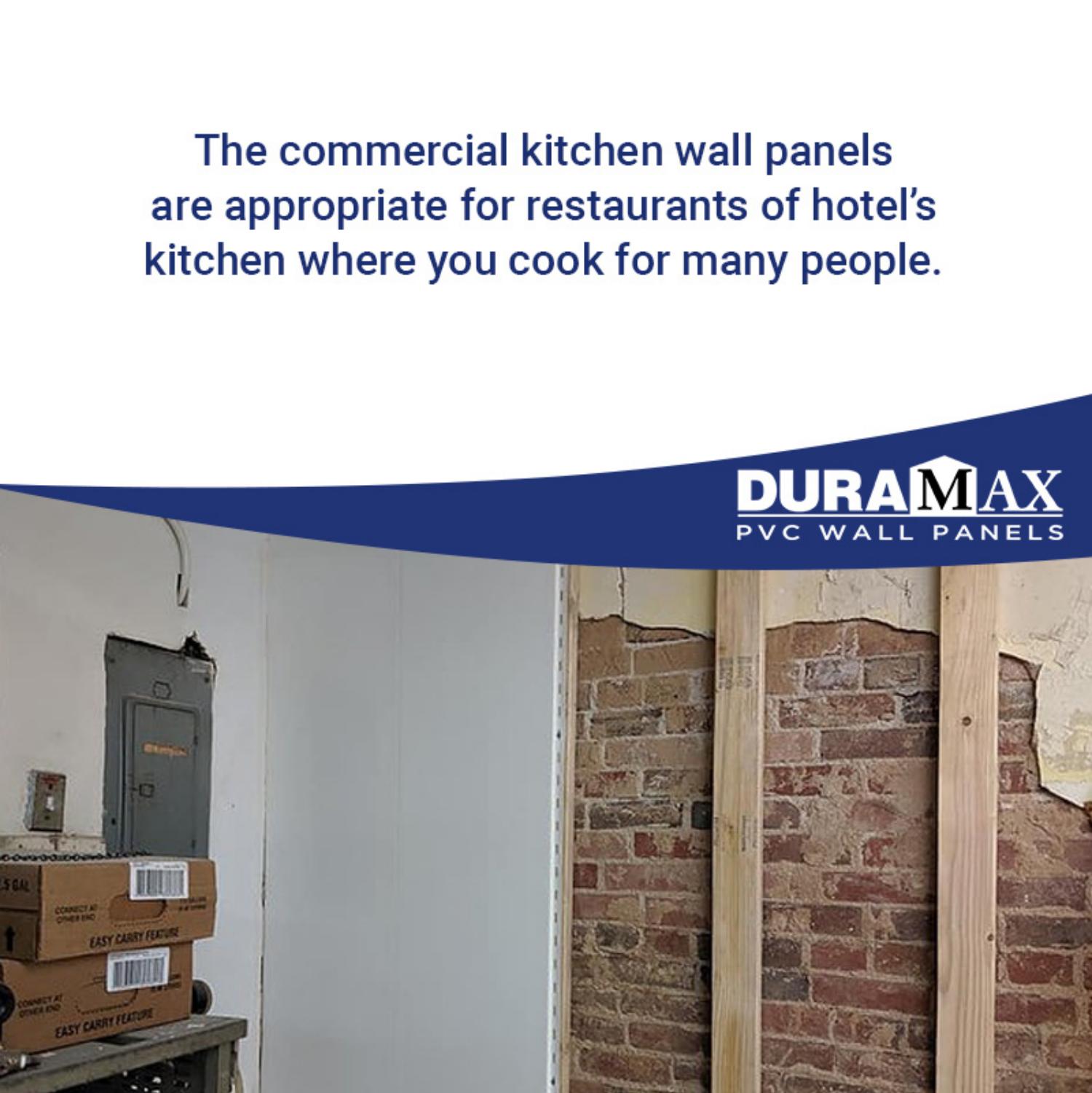 What is the specialty in Duramax’s commercial kitchen wall panels