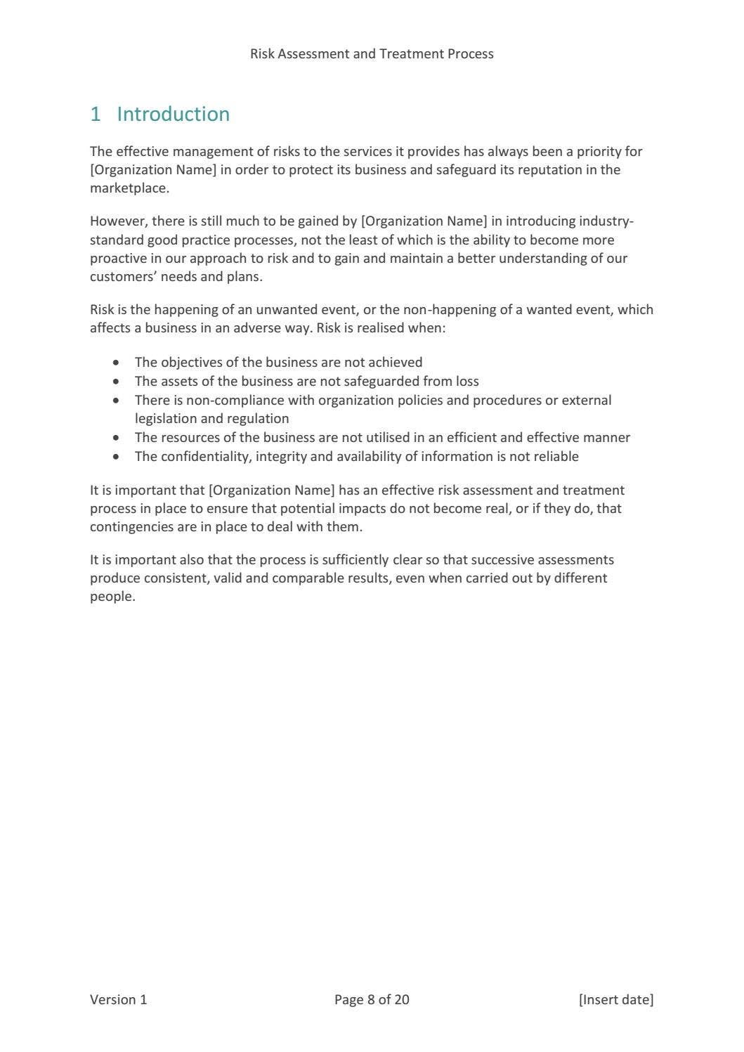 SMS-DOC-06-2 Risk Assessment and Treatment Process by CertiKit Limited ...