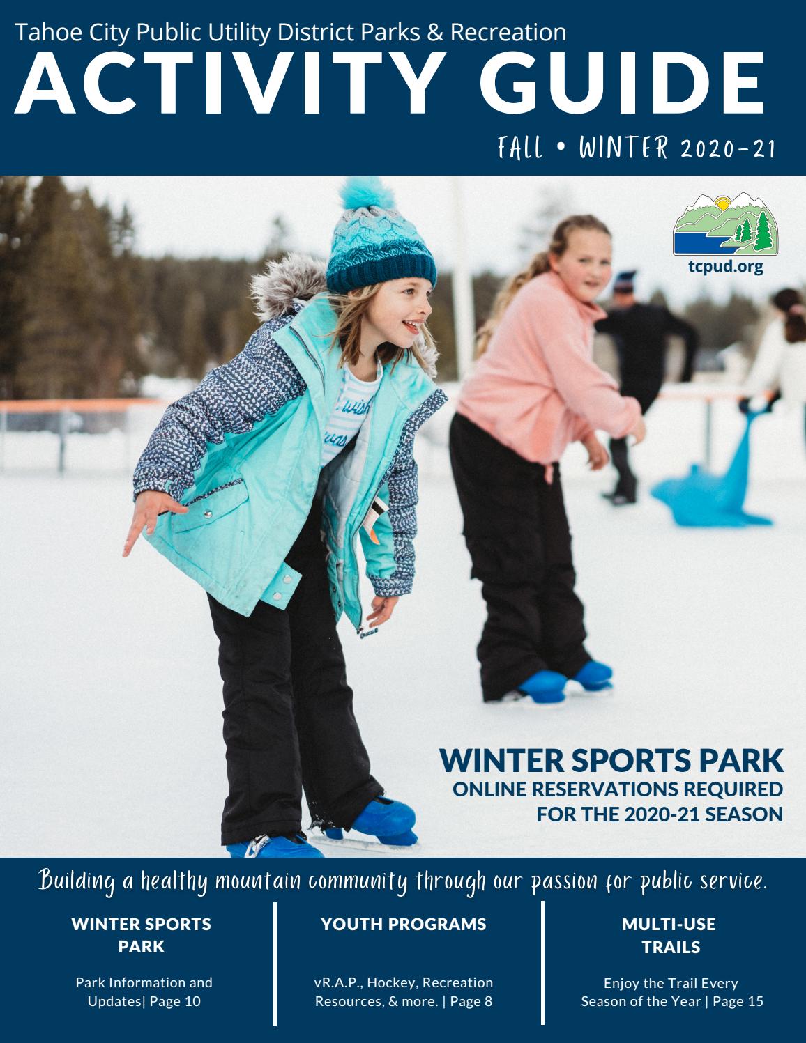 20202021 TCPUD Fall/Winter Recreation Activity Guide by Tahoe City PUD