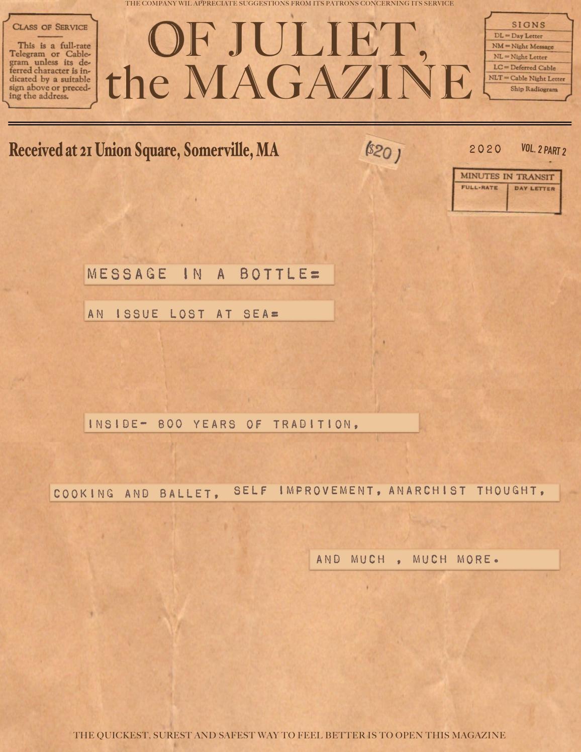 of Juliet, the Magazine volume 2, part 2 by ofJuliet - Issuu