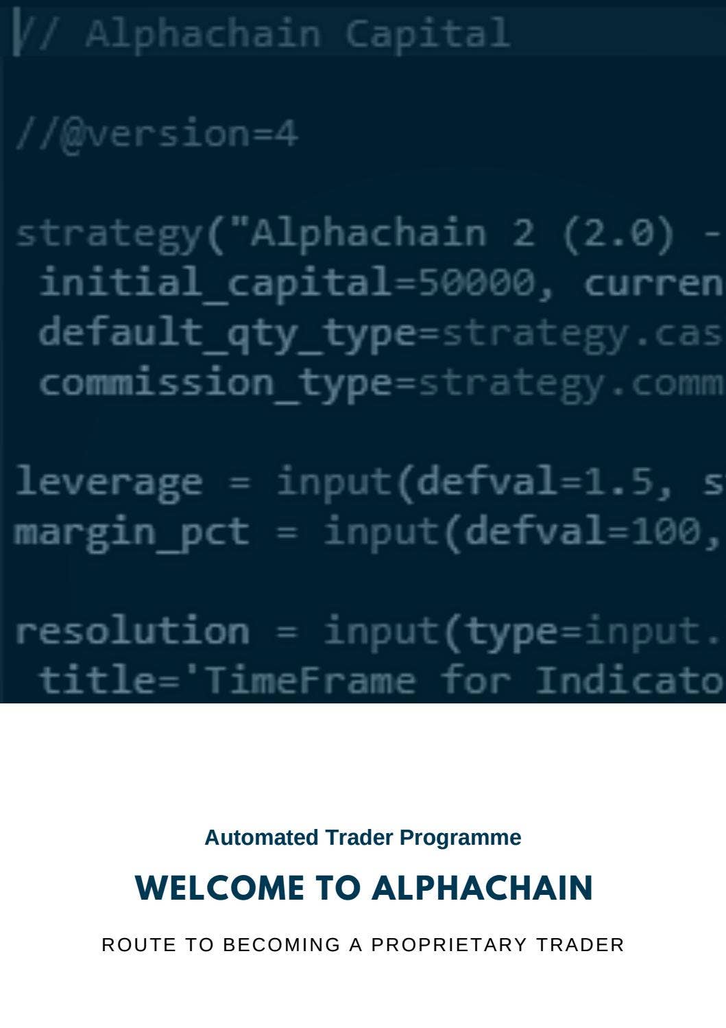 Automated Trader Programme Welcome Pack by Alphachain Traders - Issuu