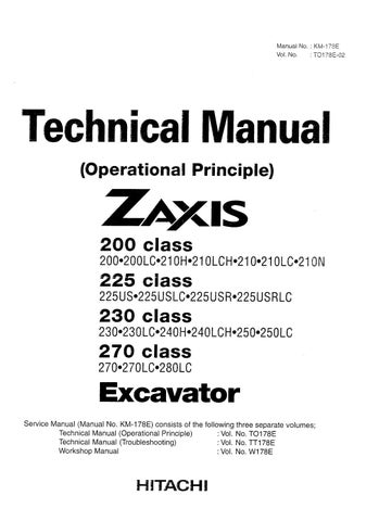 専用ページ Hitachi ZX200--225-230-270-CLASS-Technical Operational