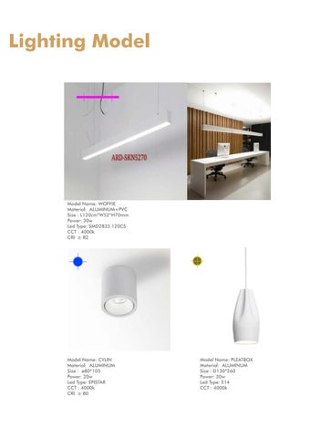 moOod Lighting 灯饰目录 · moOod-Clik 办公 - 灯饰 Proposal Study 第 12 页