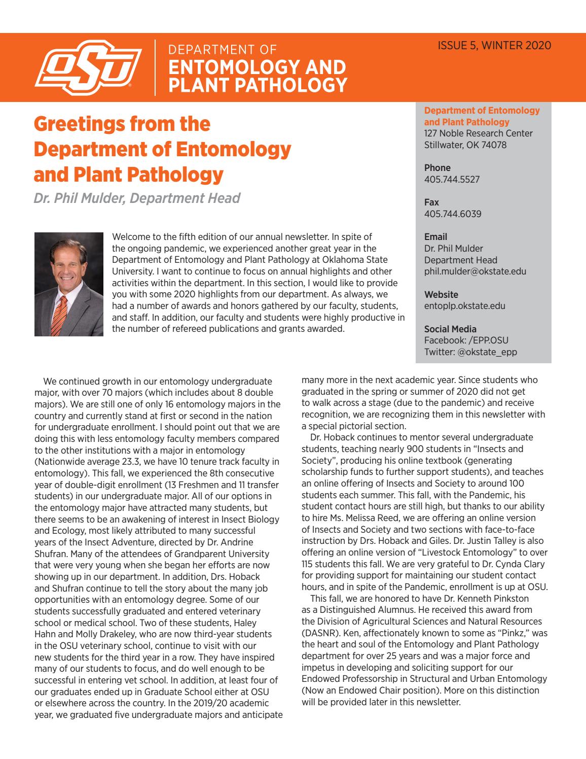 2020 Entomology and Plant Pathology Winter Newsletter by okstateferguson -  Issuu