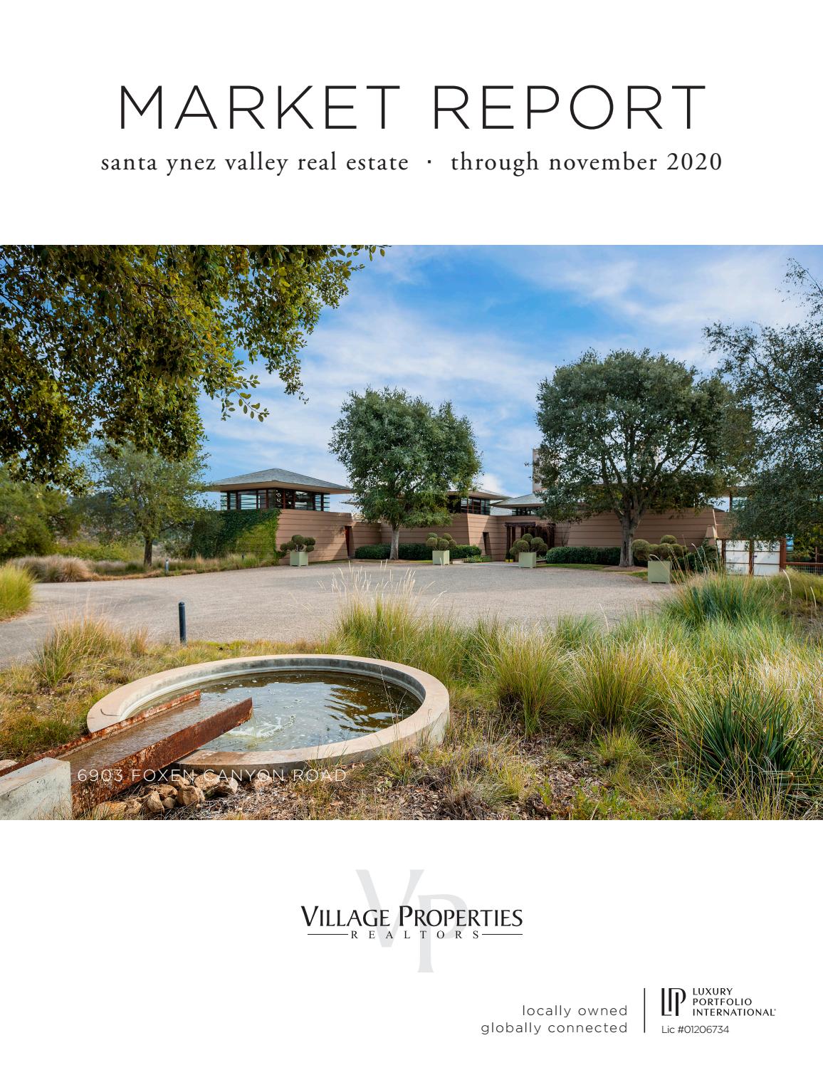 Santa Ynez Valley Real Estate Report through November 2020 Village Properties Realtors by