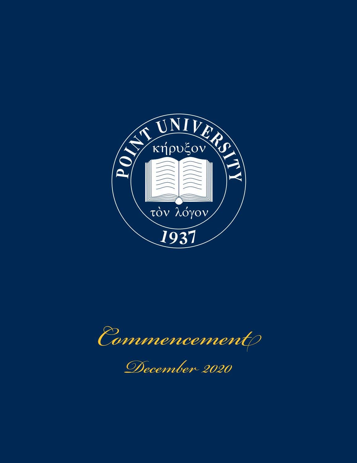 December 2020 Commencement Program by Point University - Issuu