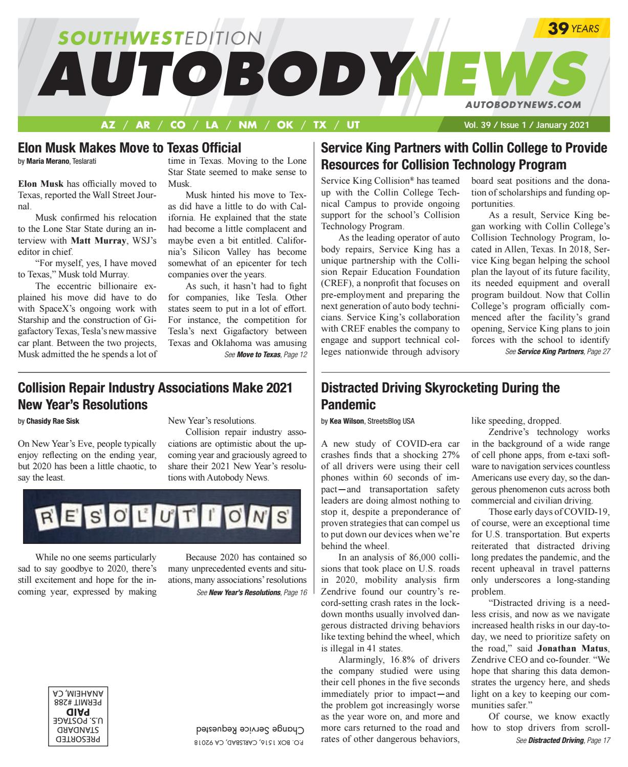 January 2021 Southwest Edition by Autobody News Issuu