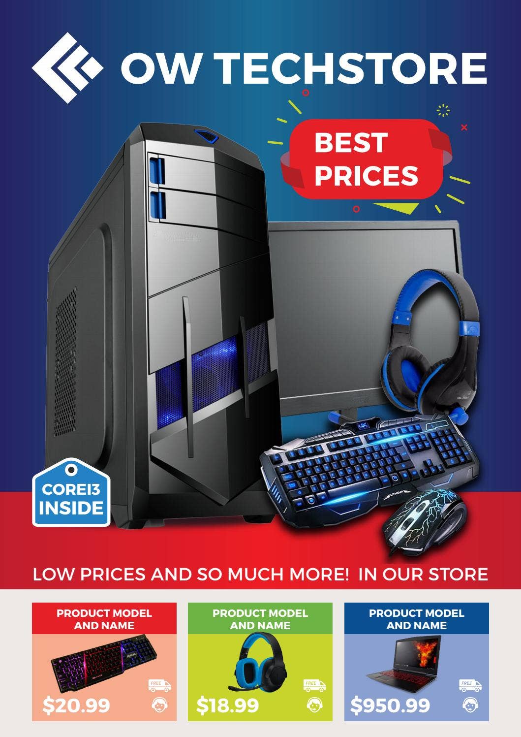 Computers and Electronics Products Catalog Brochure Template by ...